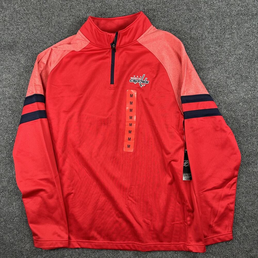 NWT Washington Capitals NHL 1/4 Zip Red Sweatshirt Performance Men's Size Medium